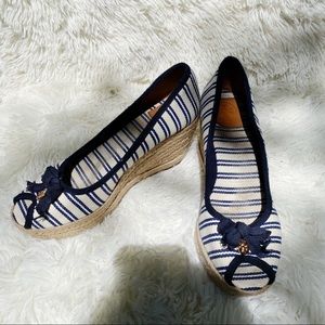 Tory Burch Jackie Espadrille Wedge Sandal Striped